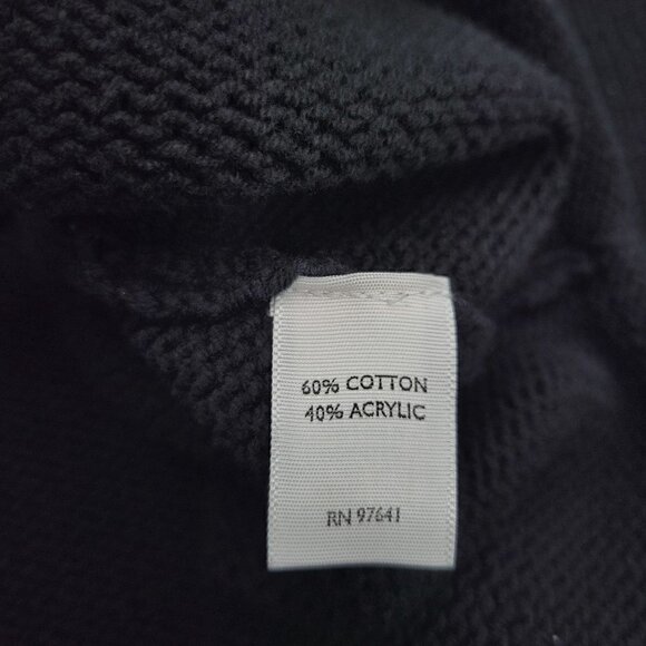 J. Jill Women's Knitted Long Sleeve Scoop Neck Black Sweater Size Small - Picture 12 of 13